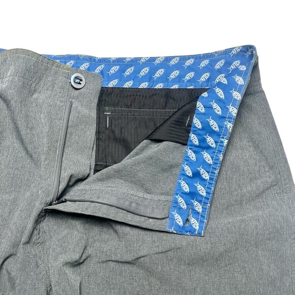 AFTCO | Men | Cloudburst Charcoal 10 Inch Performance Fishing Shorts | Size 38 - Picture 8 of 12